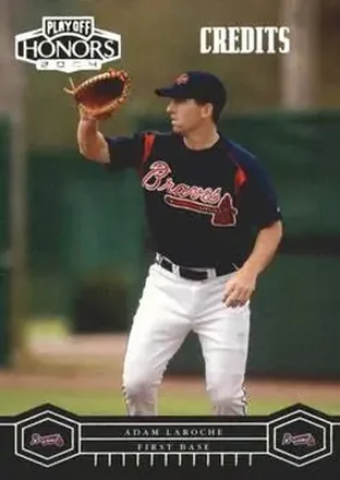 2004 Playoff Honors - Credits Silver #15 - Adam LaRoche - Atlanta Braves