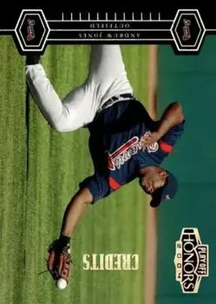 2004 Playoff Honors - Credits Silver #16 - Andruw Jones - Atlanta Braves