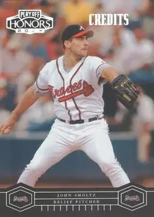 2004 Playoff Honors - Credits Silver #21 - John Smoltz - Atlanta Braves