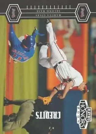 2004 Playoff Honors - Credits Silver #22 - Marcus Giles - Atlanta Braves