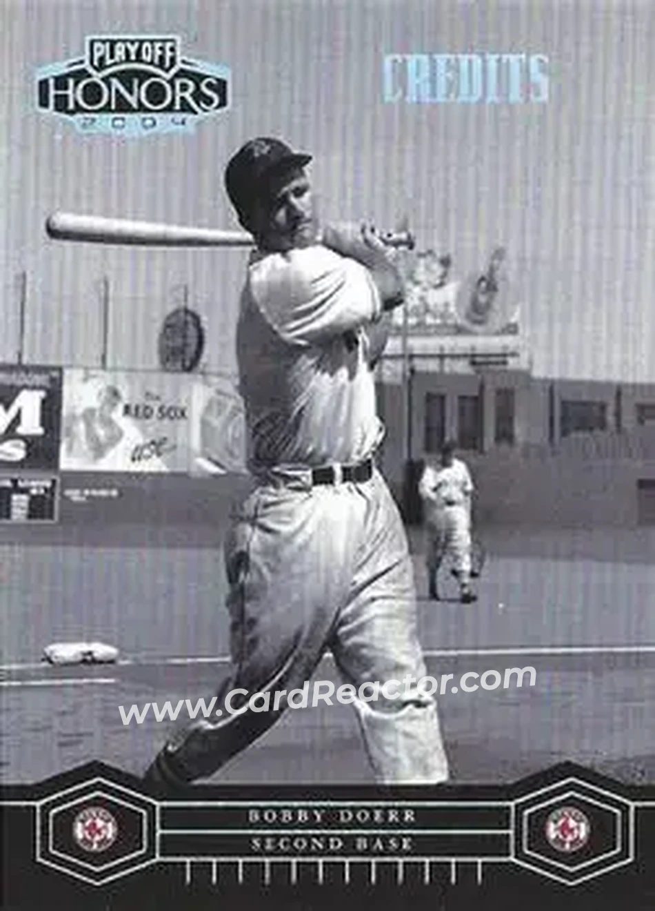 2004 Playoff Honors - Credits Silver #33 - Bobby Doerr - Boston Red Sox - Front