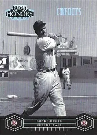 2004 Playoff Honors - Credits Silver #33 - Bobby Doerr - Boston Red Sox