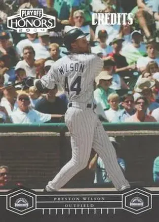 2004 Playoff Honors - Credits Silver #72 - Preston Wilson - Colorado Rockies