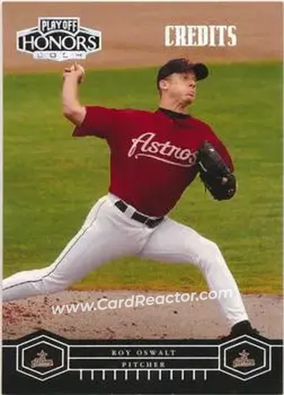 2004 Playoff Honors - Credits Silver #94 - Roy Oswalt - Houston Astros - Front