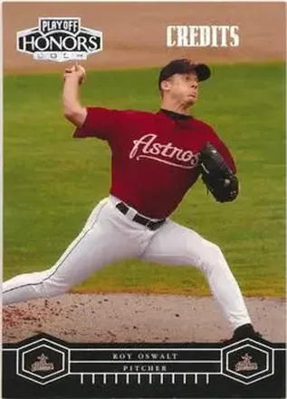 2004 Playoff Honors - Credits Silver #94 - Roy Oswalt - Houston Astros