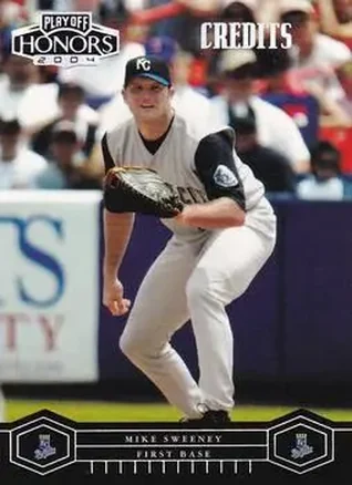 2004 Playoff Honors - Credits Silver #100 - Mike Sweeney - Kansas City Royals