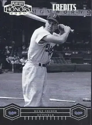 2004 Playoff Honors - Credits Silver #101 - Edwin "Duke" Snider - Brooklyn Dodgers