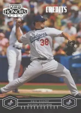 2004 Playoff Honors - Credits Silver #103 - Eric Gagne - Los Angeles Dodgers