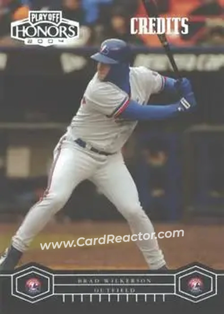 2004 Playoff Honors - Credits Silver #119 - Brad Wilkerson - Montreal Expos - Front