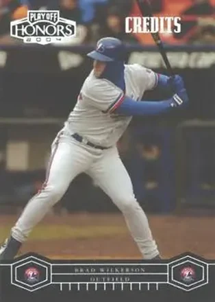 2004 Playoff Honors - Credits Silver #119 - Brad Wilkerson - Montreal Expos