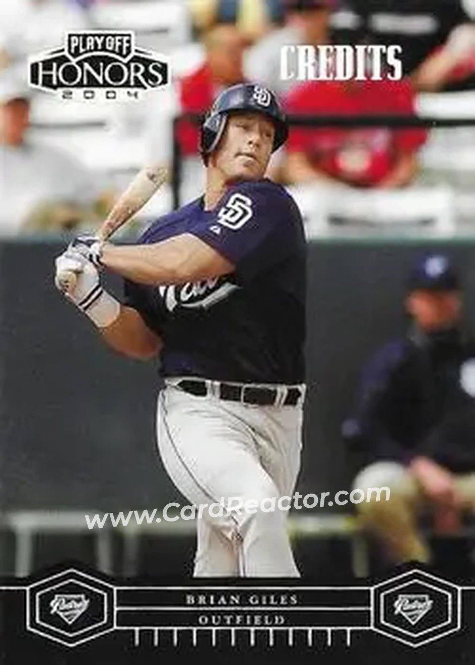 2004 Playoff Honors - Credits Silver #159 - Brian Giles - San Diego Padres - Front 2004 Playoff Honors - Credits Silver #159 - Brian Giles - San Diego Padres - Front