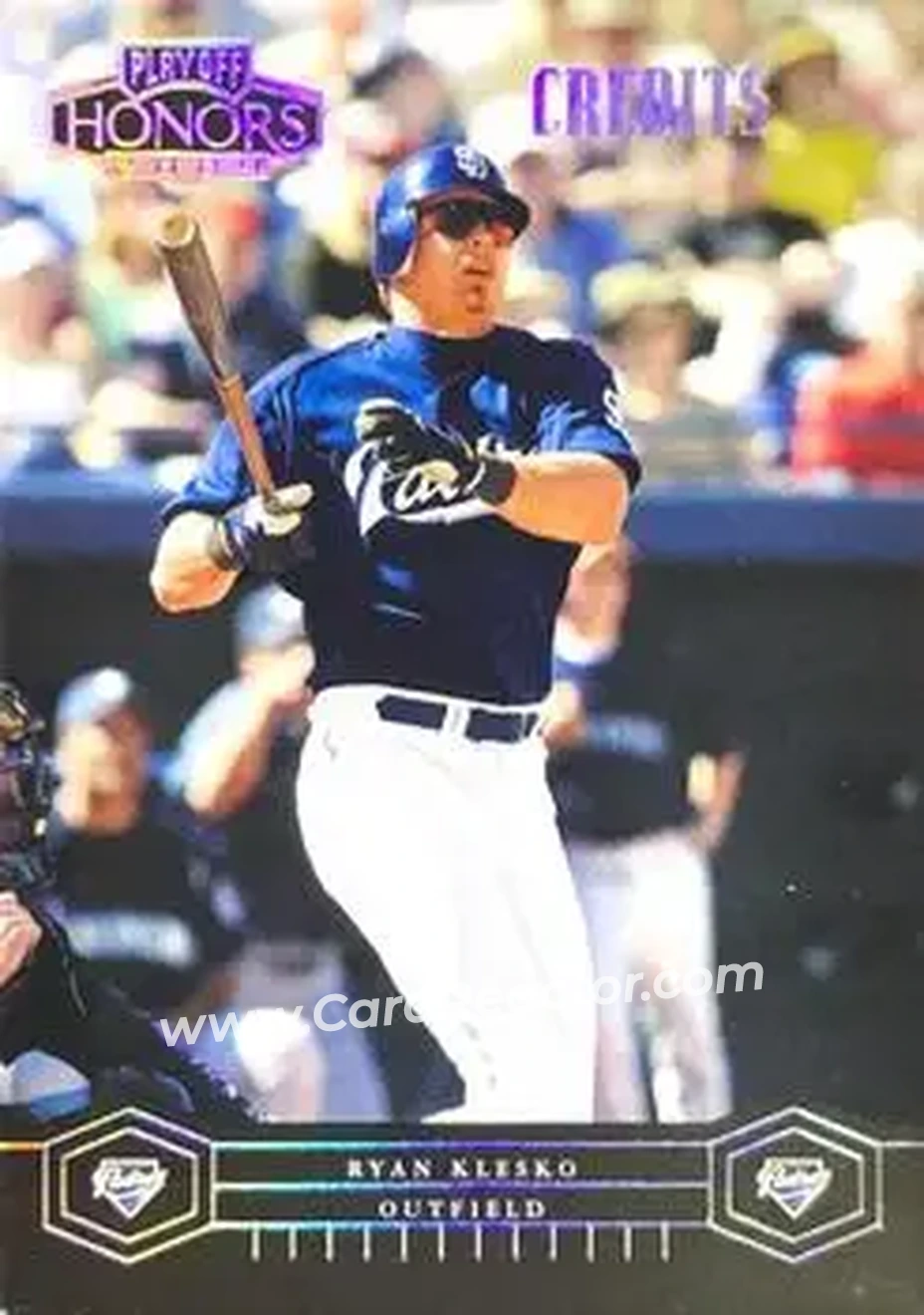 2004 Playoff Honors - Credits Silver #163 - Ryan Klesko - San Diego Padres - Front