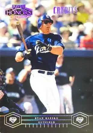 2004 Playoff Honors - Credits Silver #163 - Ryan Klesko - San Diego Padres