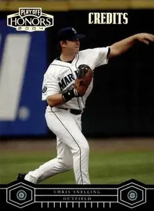 2004 Playoff Honors - Credits Silver #171 - Chris Snelling - Seattle Mariners