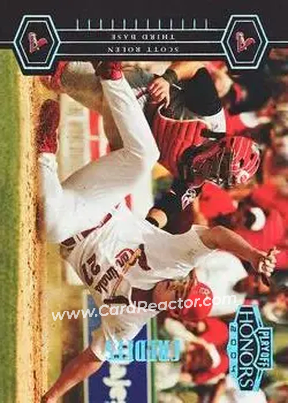 2004 Playoff Honors - Credits Silver #182 - Scott Rolen - St. Louis Cardinals - Front