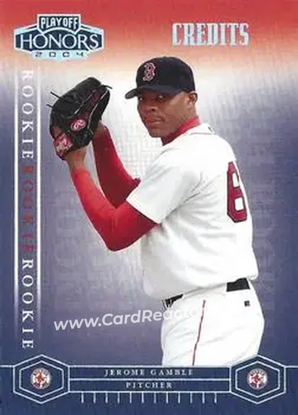 2004 Playoff Honors - Credits Silver #237 - Jerome Gamble - Boston Red Sox - Front