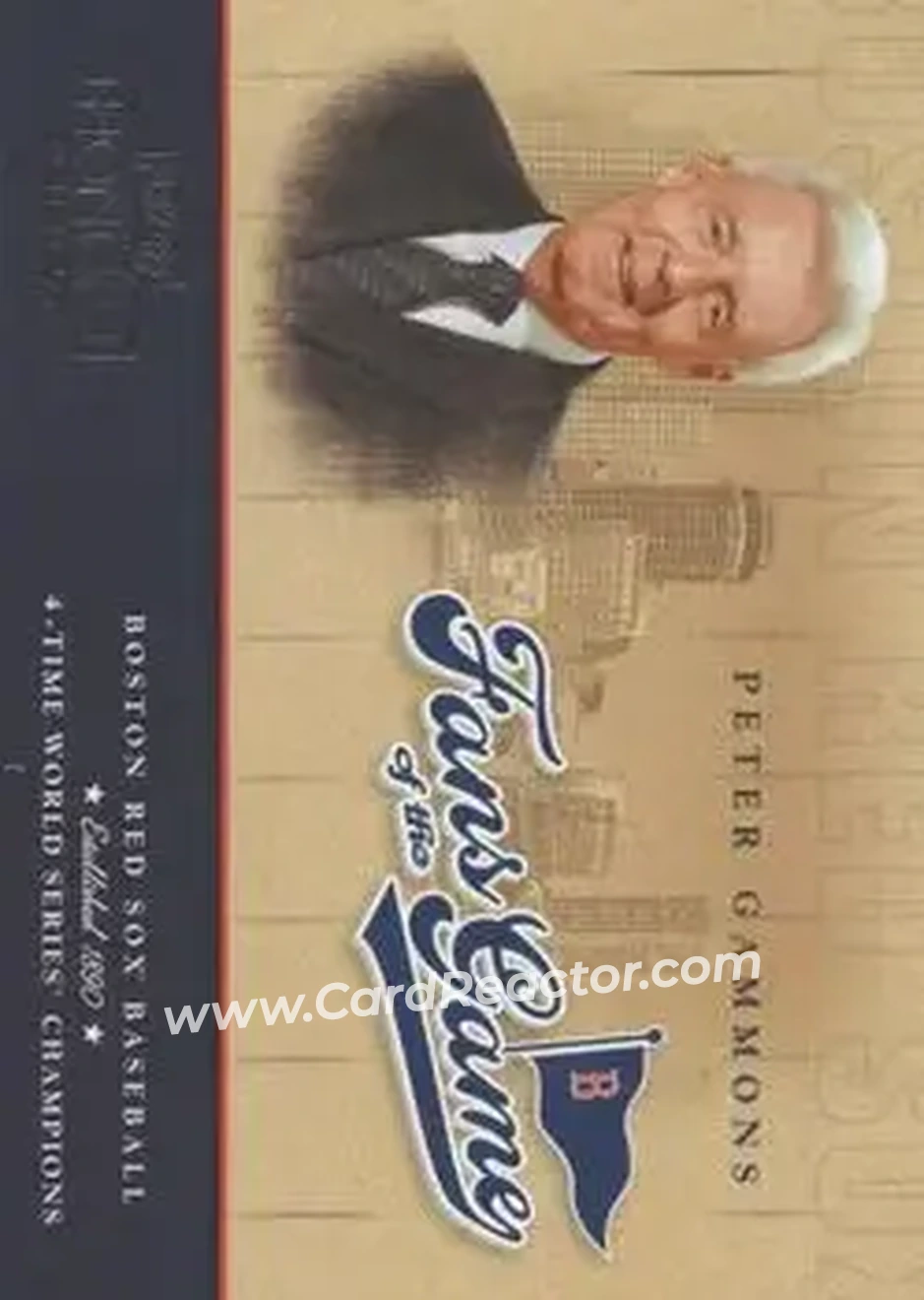 2004 Playoff Honors - Fans of the Game #253FG-3 - Peter Gammons - Boston Red Sox - Front 2004 Playoff Honors - Fans of the Game #253FG-3 - Peter Gammons - Boston Red Sox - Front