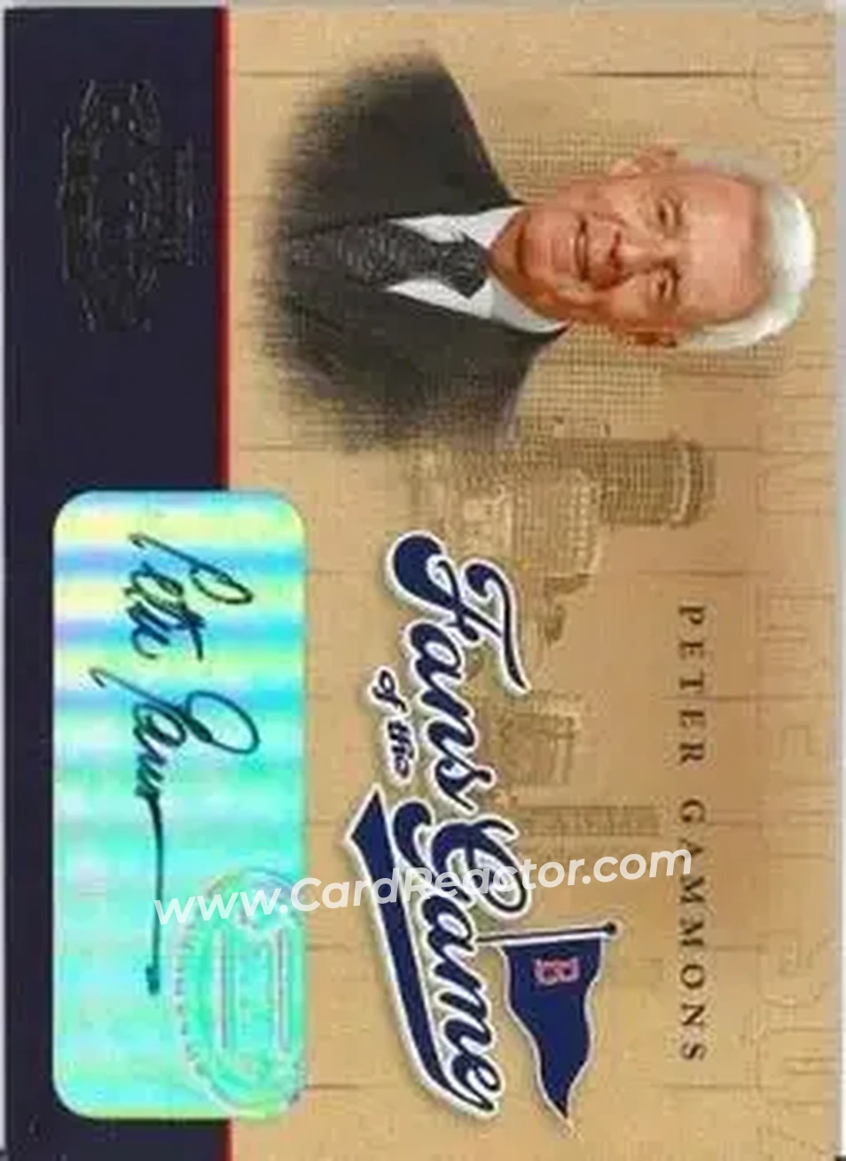 2004 Playoff Honors - Fans of the Game Autographs #253FG-3 - Peter Gammons - Boston Red Sox - Front