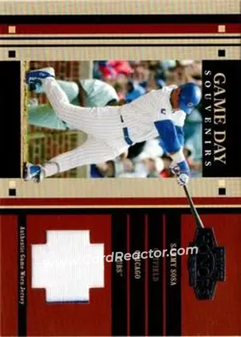 2004 Playoff Honors - Game Day Souvenir #GS-9 - Sammy Sosa - Chicago Cubs - Front