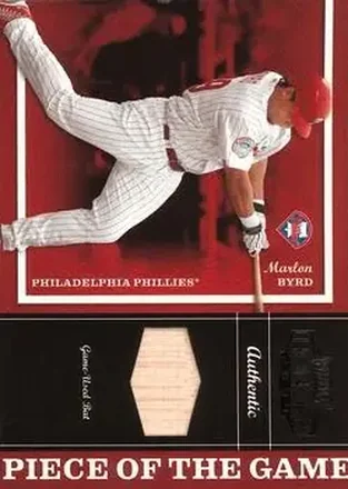 2004 Playoff Honors - Piece of the Game Bat #PG-18 - Marlon Byrd - Philadelphia Phillies