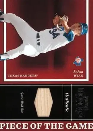 2004 Playoff Honors - Piece of the Game Bat #PG-21 - Nolan Ryan - Texas Rangers