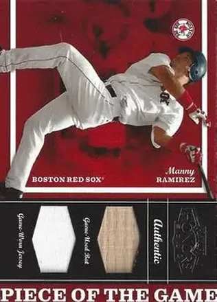 2004 Playoff Honors - Piece of the Game Combo #PG-16 - Manny Ramirez - Boston Red Sox