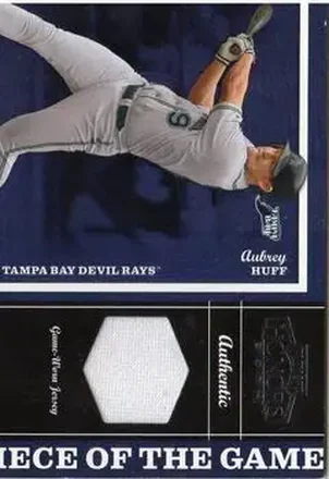 2004 Playoff Honors - Piece of the Game Jersey #PG-3 - Aubrey Huff - Tampa Bay Devil Rays