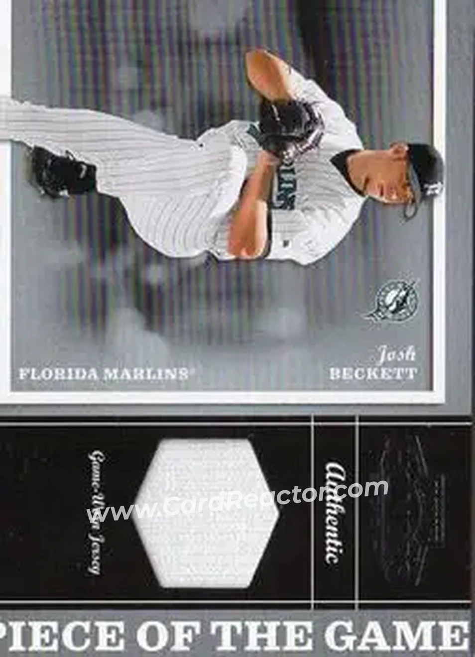 2004 Playoff Honors - Piece of the Game Jersey #PG-15 - Josh Beckett - Florida Marlins - Front