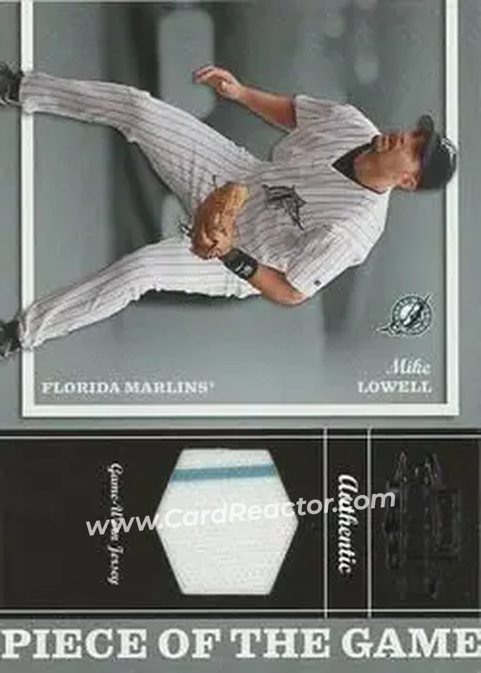 2004 Playoff Honors - Piece of the Game Jersey #PG-19 - Mike Lowell - Florida Marlins - Front