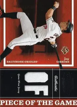 2004 Playoff Honors - Piece of the Game Jersey Position #PG-13 - Jay Gibbons - Baltimore Orioles
