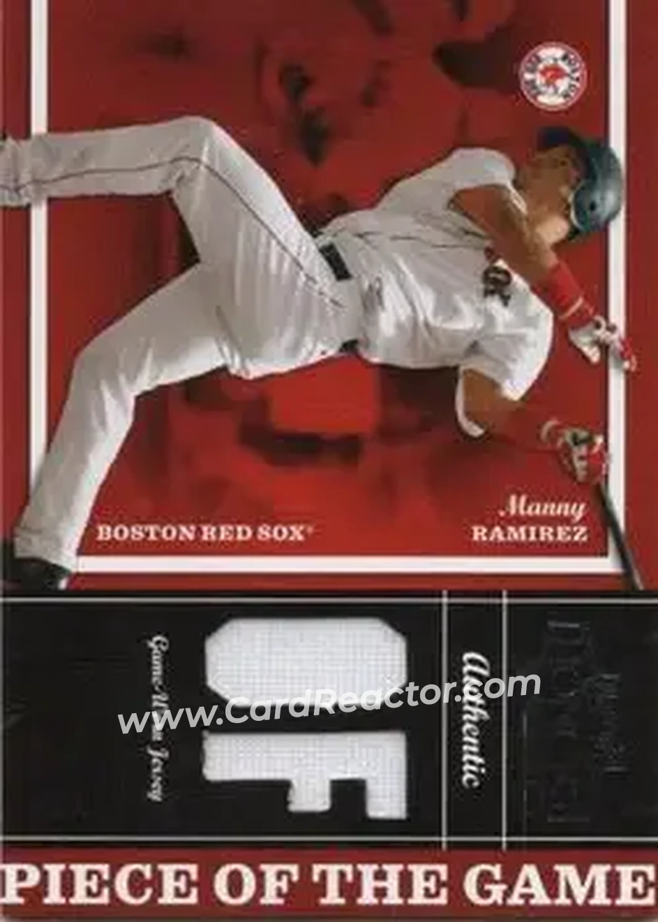 2004 Playoff Honors - Piece of the Game Jersey Position #PG-16 - Manny Ramirez - Boston Red Sox - Front