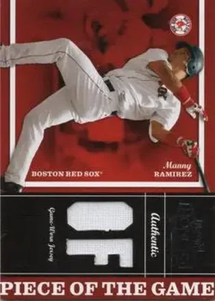2004 Playoff Honors - Piece of the Game Jersey Position #PG-16 - Manny Ramirez - Boston Red Sox