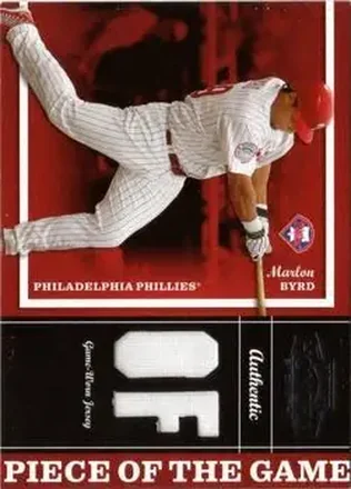 2004 Playoff Honors - Piece of the Game Jersey Position #PG-18 - Marlon Byrd - Philadelphia Phillies