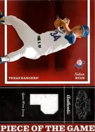 2004 Playoff Honors - Piece of the Game Jersey Position #PG-21 - Nolan Ryan - Texas Rangers