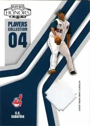 2004 Playoff Honors - Players Collection Jersey Blue #PC-12 - CC Sabathia - Cleveland Indians
