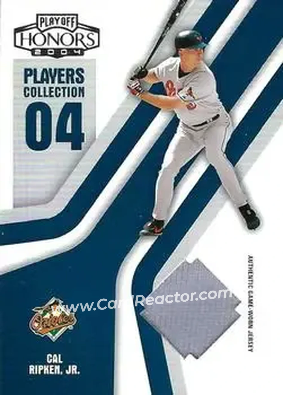 2004 Playoff Honors - Players Collection Jersey Blue #PC-13 - Cal Ripken - Baltimore Orioles - Front