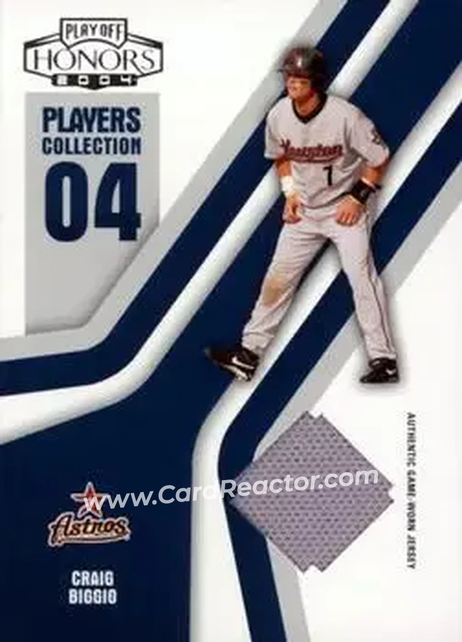 2004 Playoff Honors - Players Collection Jersey Blue #PC-19 - Craig Biggio - Houston Astros - Front