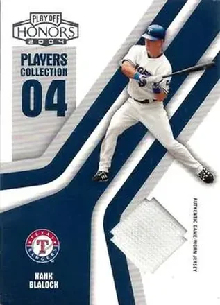 2004 Playoff Honors - Players Collection Jersey Blue #PC-32 - Hank Blalock - Texas Rangers