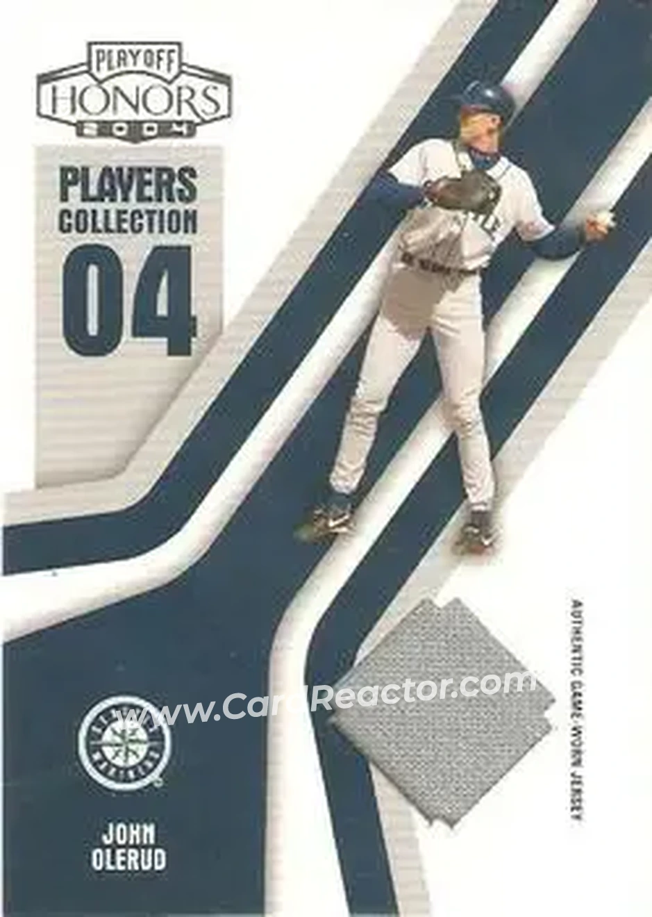 2004 Playoff Honors - Players Collection Jersey Blue #PC-42 - John Olerud - Seattle Mariners - Front