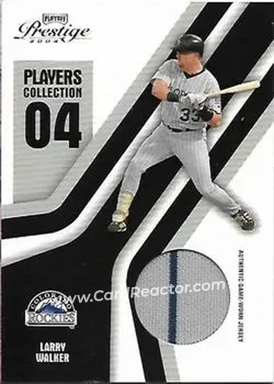 2004 Playoff Honors - Players Collection Jersey Blue #PC-51 - Larry Walker - Colorado Rockies - Front