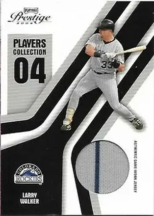 2004 Playoff Honors - Players Collection Jersey Blue #PC-51 - Larry Walker - Colorado Rockies