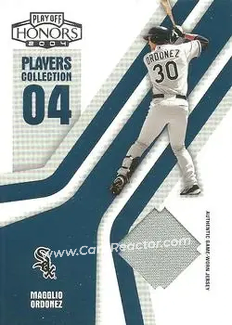 2004 Playoff Honors - Players Collection Jersey Blue #PC-54 - Magglio Ordonez - Chicago White Sox - Front
