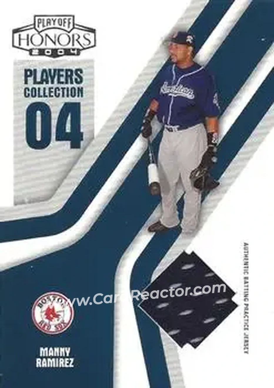 2004 Playoff Honors - Players Collection Jersey Blue #PC-56 - Manny Ramirez - Boston Red Sox - Front