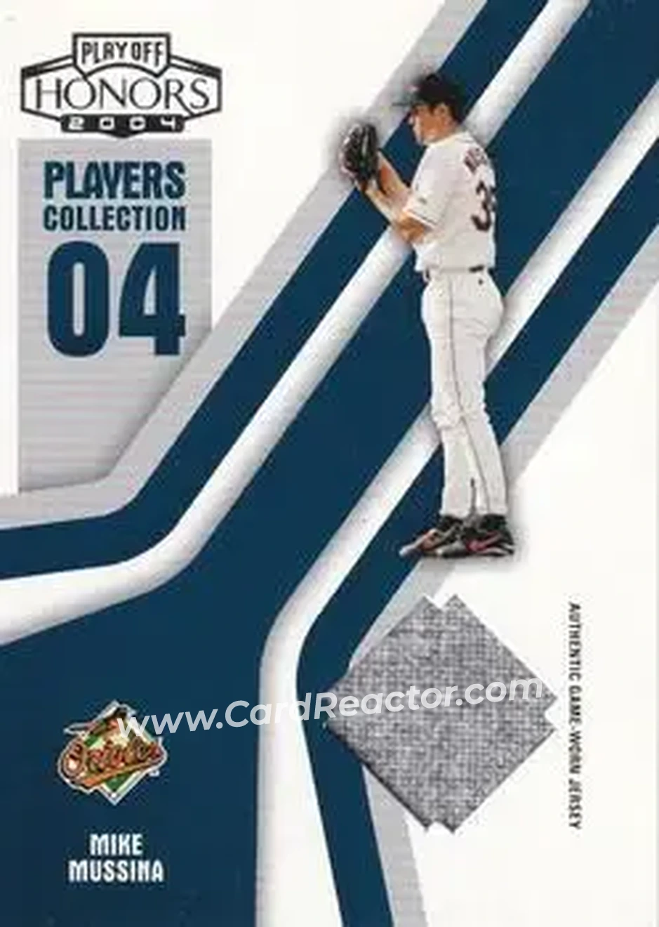 2004 Playoff Honors - Players Collection Jersey Blue #PC-60 - Mike Mussina - Baltimore Orioles - Front