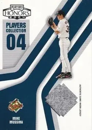 2004 Playoff Honors - Players Collection Jersey Blue #PC-60 - Mike Mussina - Baltimore Orioles