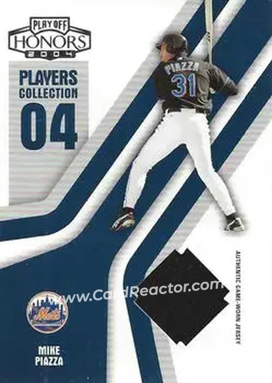 2004 Playoff Honors - Players Collection Jersey Blue #PC-62 - Mike Piazza - New York Mets - Front