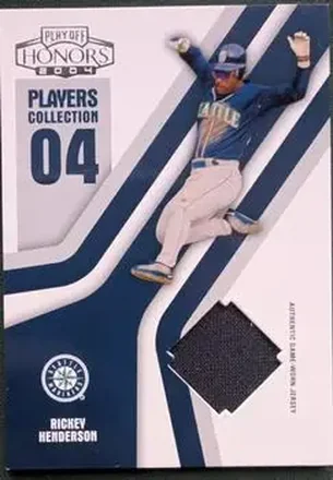 2004 Playoff Honors - Players Collection Jersey Blue #PC-75 - Rickey Henderson - Seattle Mariners
