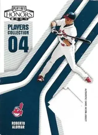 2004 Playoff Honors - Players Collection Jersey Blue #PC-77 - Roberto Alomar - Cleveland Indians
