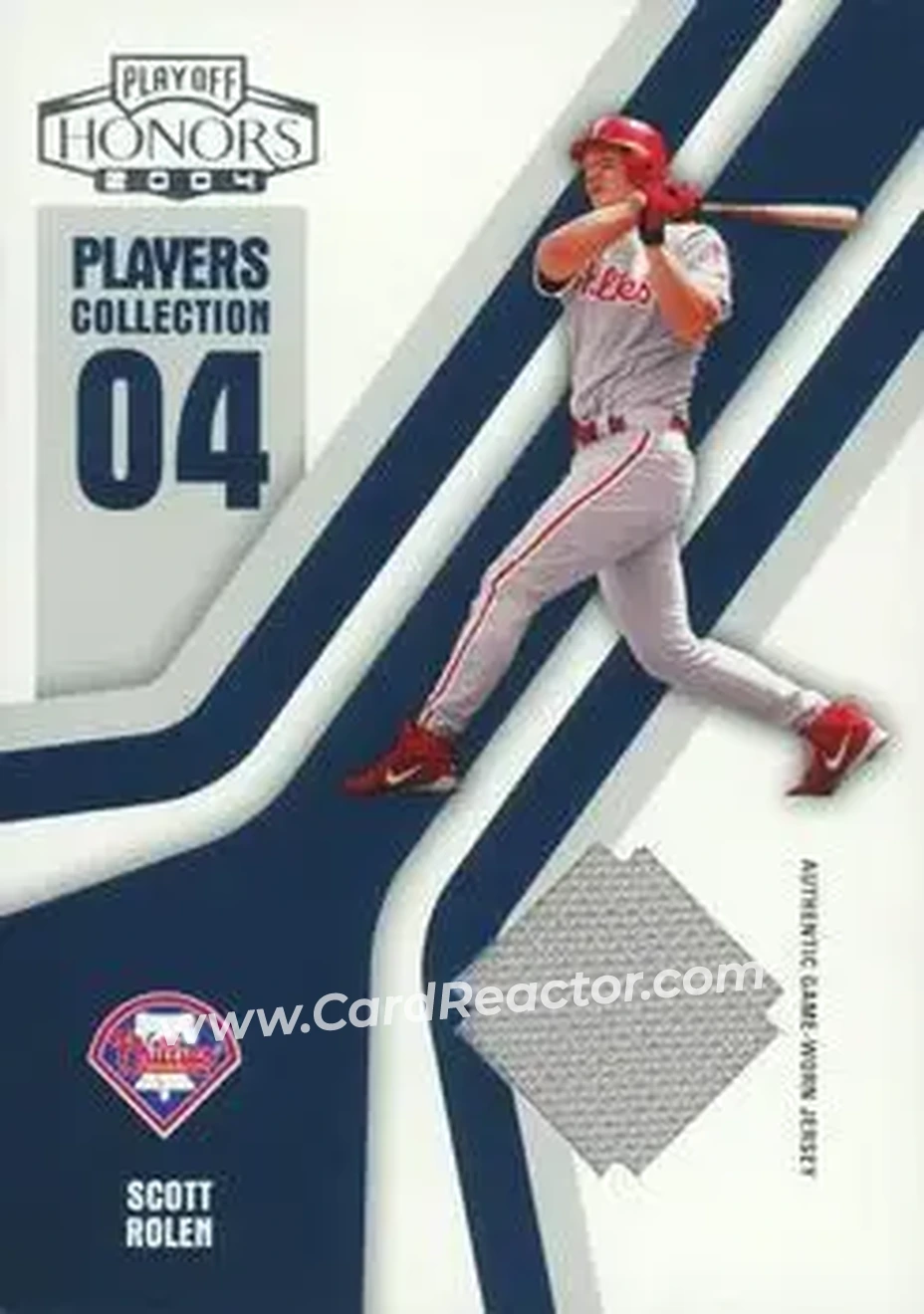 2004 Playoff Honors - Players Collection Jersey Blue #PC-86 - Scott Rolen - Philadelphia Phillies - Front