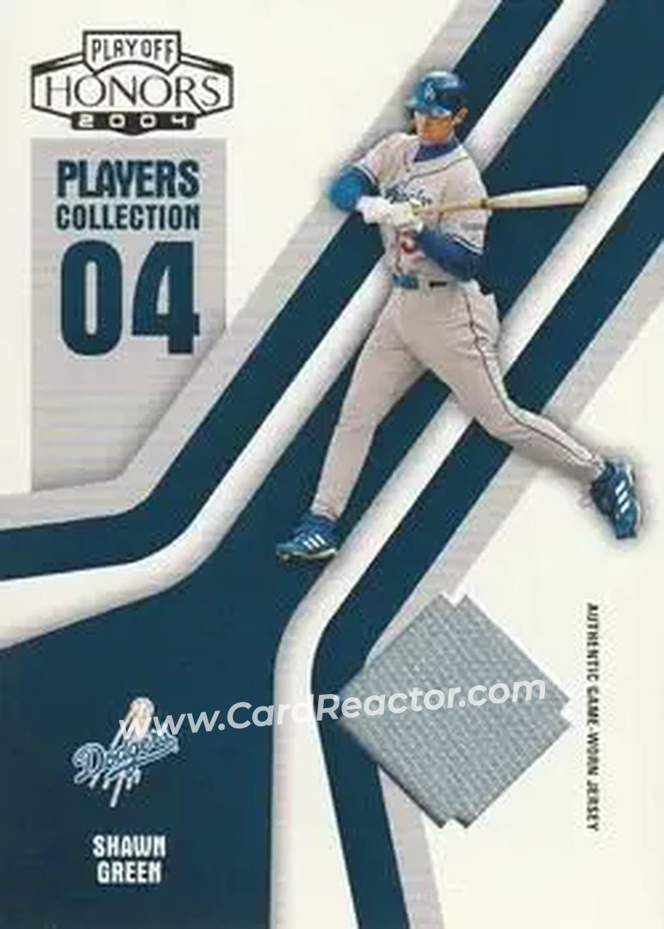 2004 Playoff Honors - Players Collection Jersey Blue #PC-89 - Shawn Green - Los Angeles Dodgers - Front